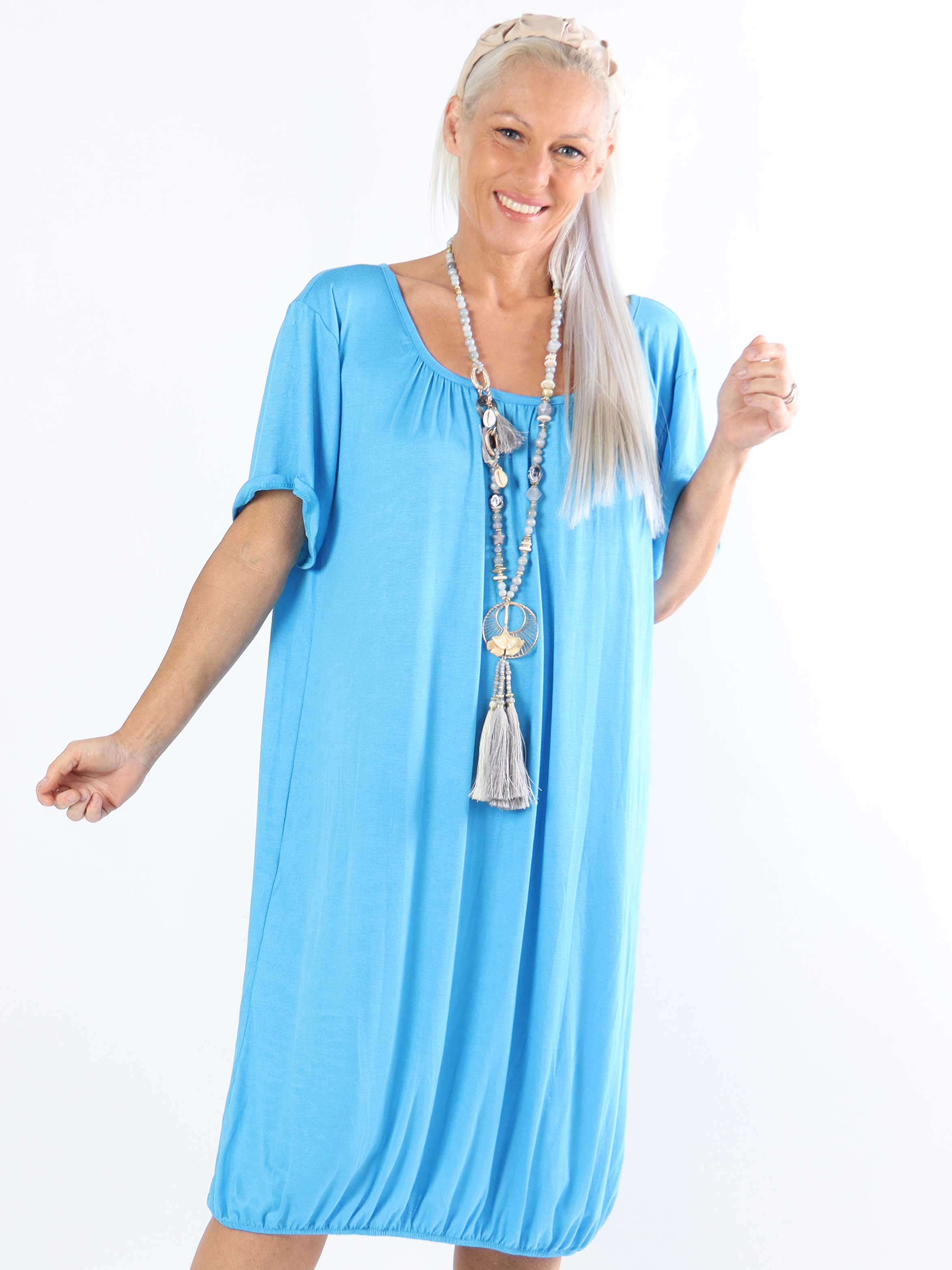 Miracle Dress - Basis plus size kjole i viskose med elastik forneden
